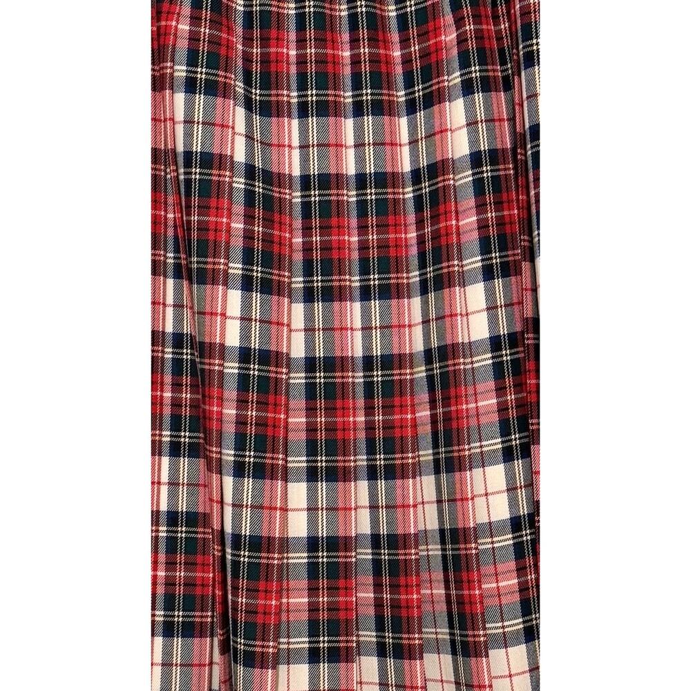 Vintage Pendleton Stewart Tartan Pleated Virgin Wool Midi Skirt USA 31 Waist - Picture 5 of 7